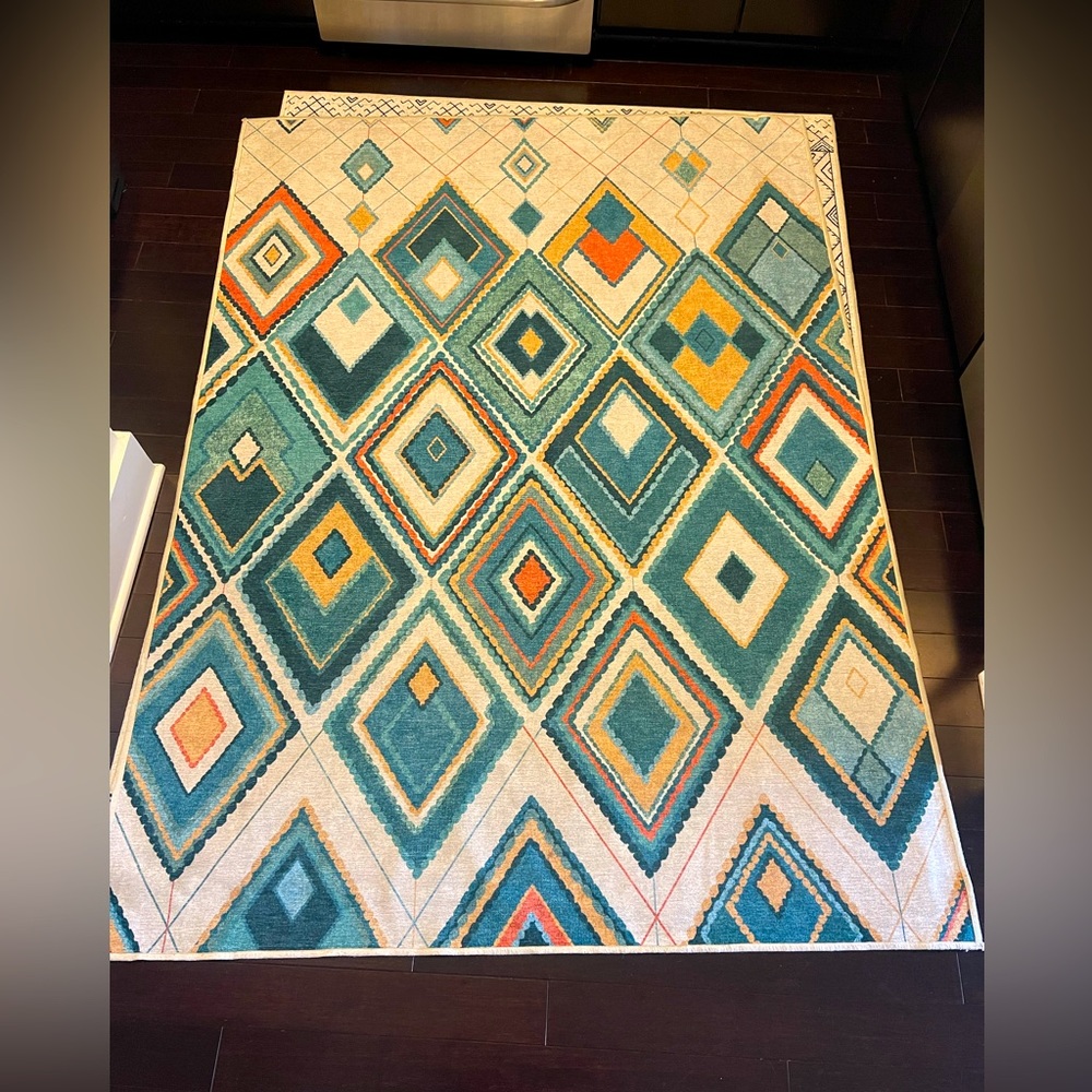 5x7 Ruggable - Top Only - Esra Teal Rug